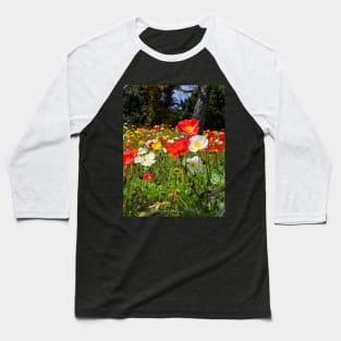 Colorful field of poppies Baseball T-Shirt